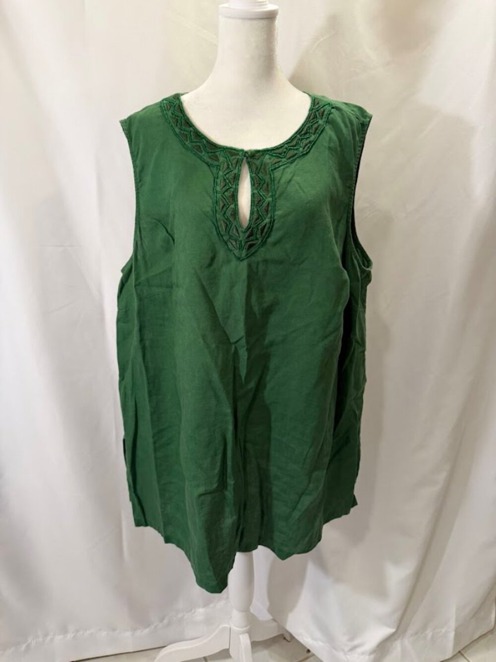 JONES NEW YORK Green Color (100% Linen) Top - 3x - Picture 2 of 12